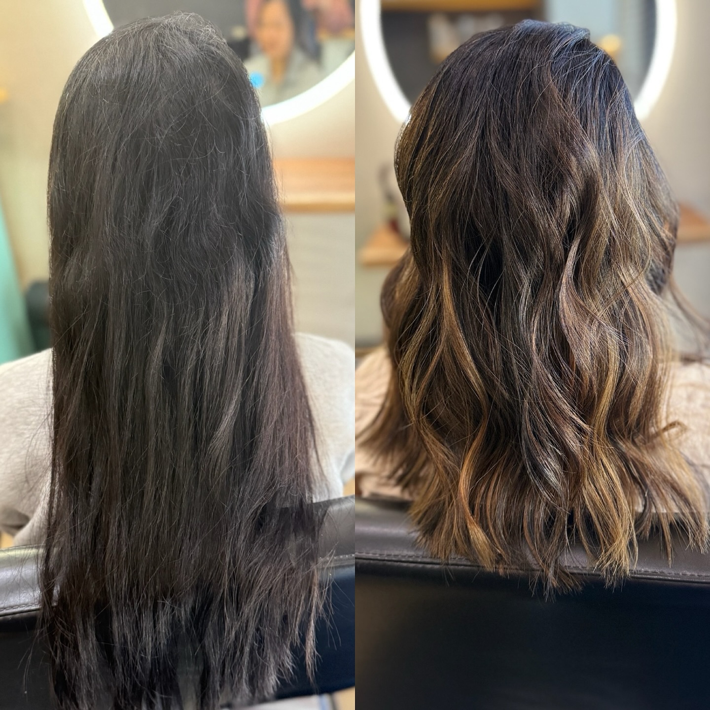 Brunette highlights and color melt at Kaizen Hair Studio