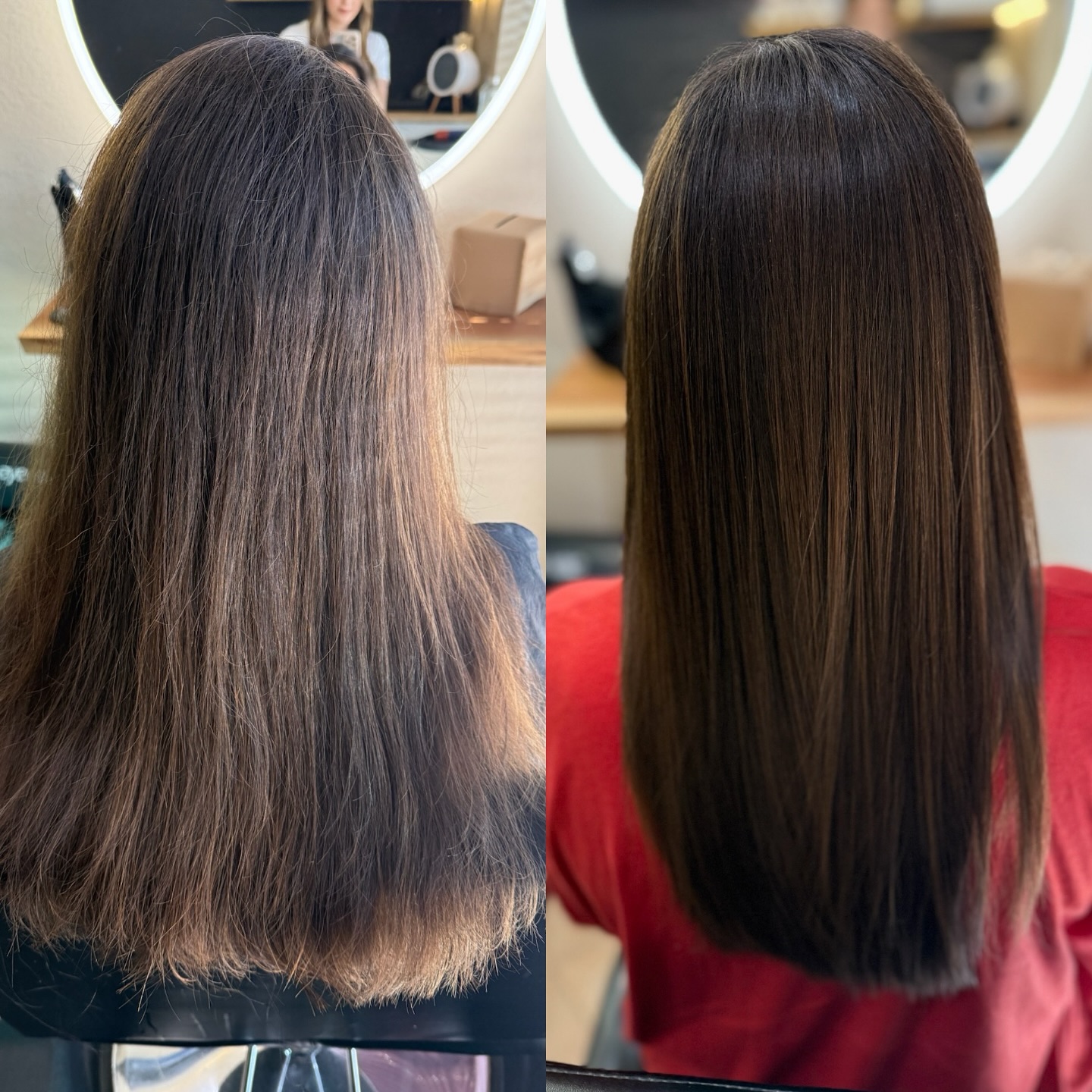 Precision haircut and blowout styling in Houston