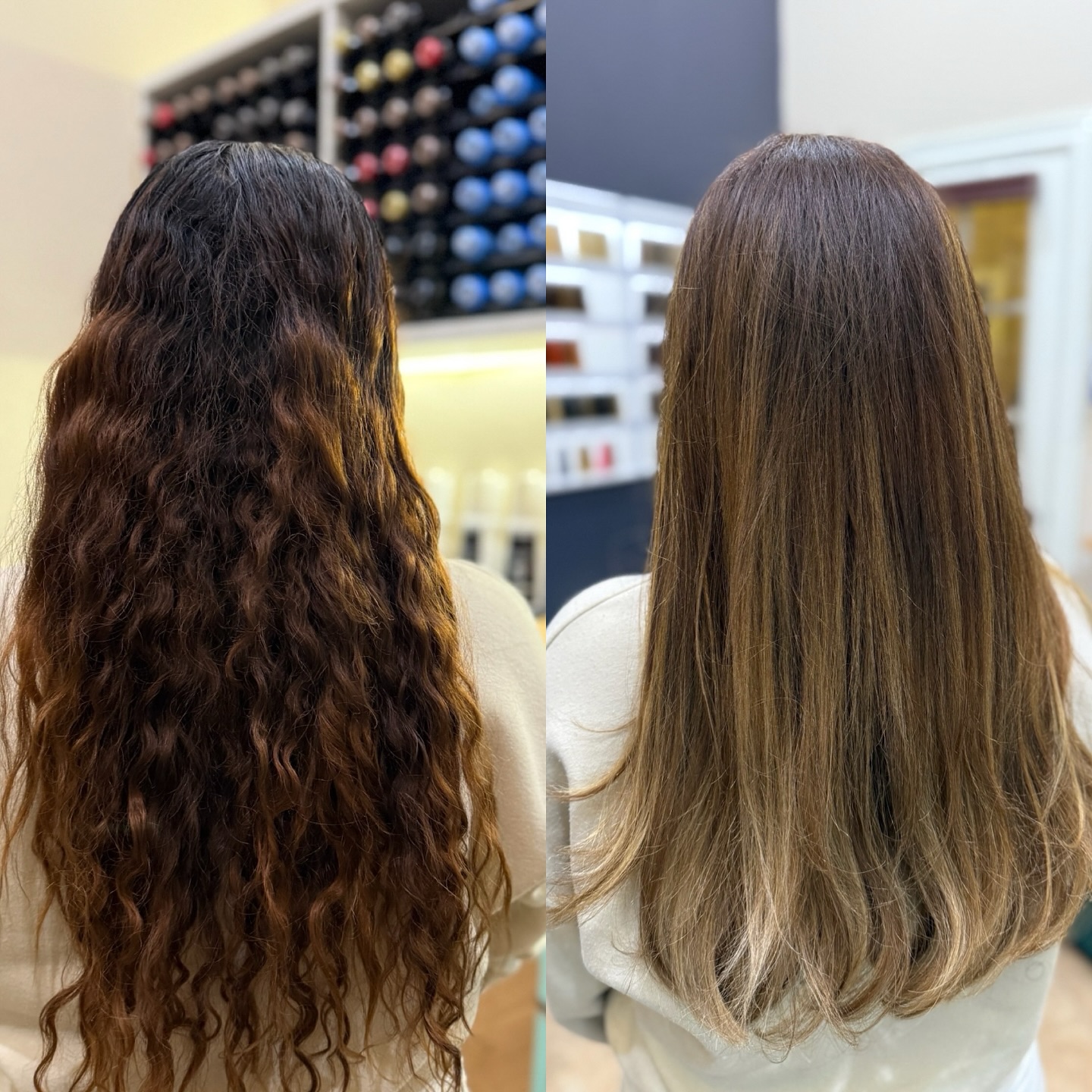 Foilyage and toning on medium-length hair in Cypress TX